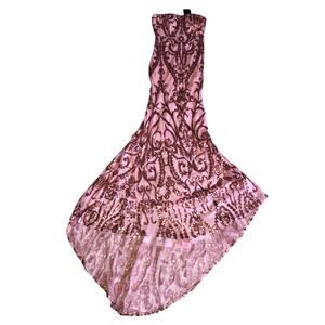 Pink Sequined Mermaid Evening Gown Size M Prom Pageant Ethereal Fairy Miss Ord